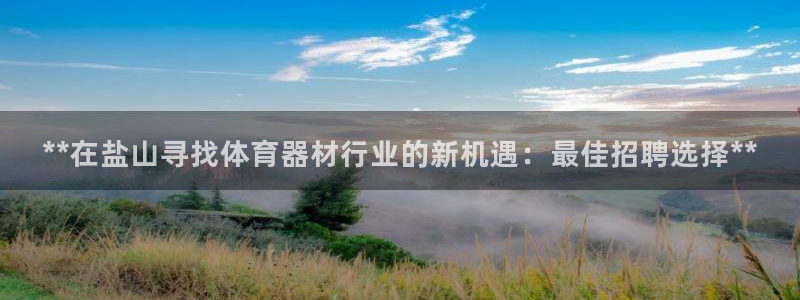 星欧娱乐官网下载：**在盐山寻找体育器材行业的新机遇