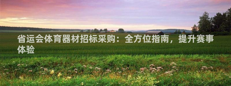 欧亿测速娱乐：省运会体育器材招标采购：全方位指南，提