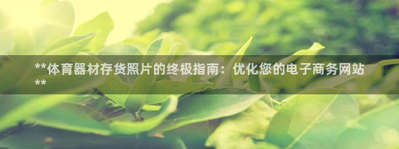 星欧娱乐平台怎么样知乎：**体育器材存货照片的终极指南：优化